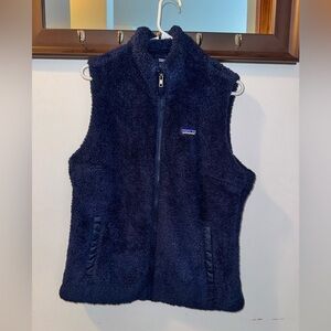 Patagonia Los Gatos Navy Sherpa Full Zip Vest Size XL